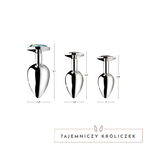 XR Brands Rainbow Prism Gem korek aluminiowy z tęczowym kryształem L XR Brands