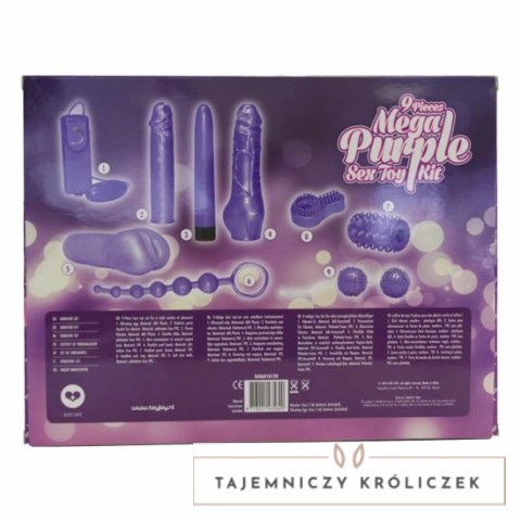 ToyJoy Mega Fioletowy Zestaw 9w1 - Wielofunkcyjny Komplet z Akcesoriami TOYJOY
