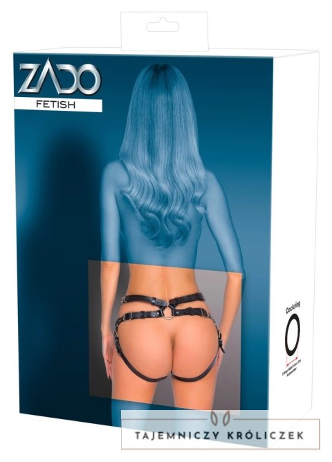 ZADO Pas Skorzany Regulowany L/XL Czarny do Akcesoriow z Podstawą ZADO