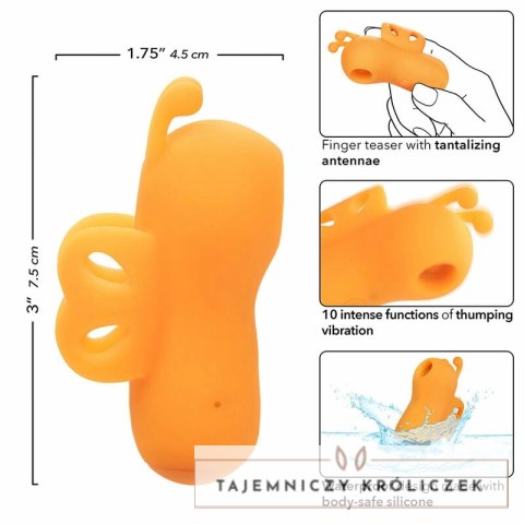 CalExotics Neon Vibes Buzzing Vibe Finger - stymulator palcowy, pomarańczowy, 10 trybow CALEXOTICS