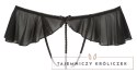 Cottelli Collection Stringi M z falbankami i detalem perłowym, czarne Cottelli