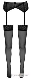 Cottelli Legwear Klasyczne Pończochy Czarne Koronka Oeko-Tex Cottelli