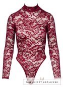 Cottelli Lingerie Body Koronkowe Bordowe L Długi Rękaw Cottelli