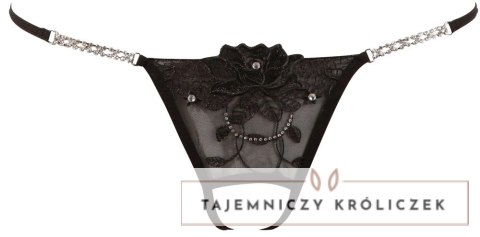 Cottelli Lingerie Stringi S/M z Kwiatowym Haftem i Dżetami Cottelli