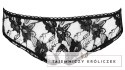Cottelli Lingerie figi koronkowe z otwartą strefą czarne M Cottelli