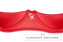 Cottelli Lingerie zestaw satynowy czerwony 3-częściowy 80C/M Cottelli