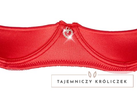 Cottelli Lingerie zestaw satynowy czerwony 3-częściowy 80C/M Cottelli