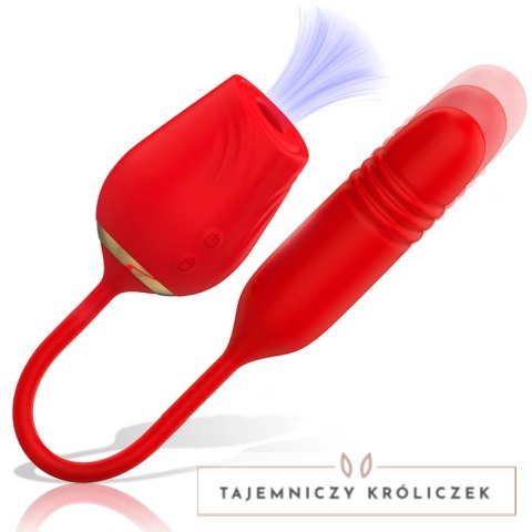 MIA Amalfi Double Pleasure Wand - silikonowy masażer z falami i funkcją ruchu MIA