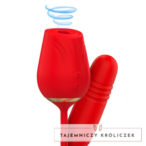 MIA Amalfi Double Pleasure Wand - silikonowy masażer z falami i funkcją ruchu MIA