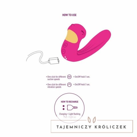 XOCOON Celestial Love Fuksja - stymulator dwusilnikowy dla par XOCOON