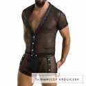 Passion Michael Komplet Bielizny Czarny L/XL Poliuretanowy Design Passion