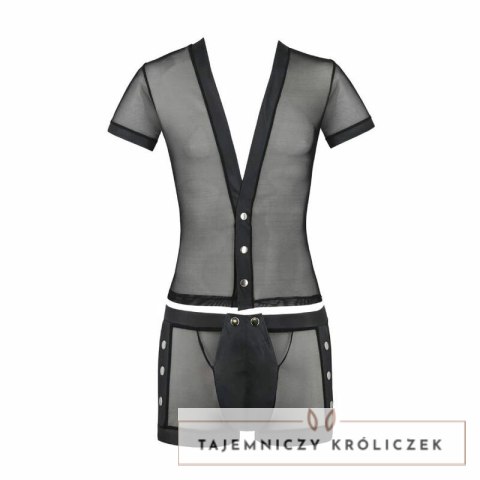 Passion Michael Komplet Bielizny Czarny L/XL Poliuretanowy Design Passion