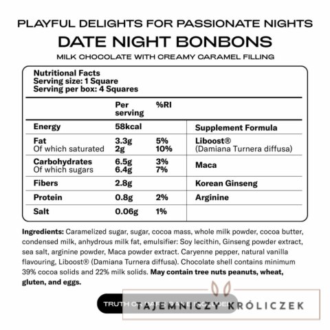 The Oh Collective Date Night Bonbon - Czekoladki Premium z Ziołami 4szt. The Oh Collective