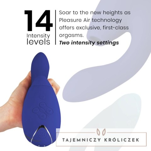 Womanizer Duo 2 Blue - Innowacyjny model z technologią powietrzną, silikonowy WOMANIZER
