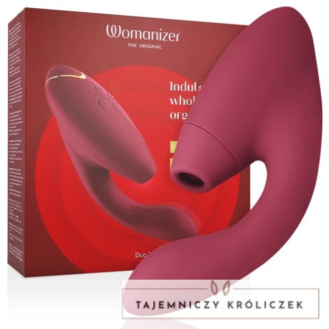 Womanizer Duo 2 Bordeaux - Zaawansowany Stymulator Powietrzno-Wibracyjny IPX7 WOMANIZER