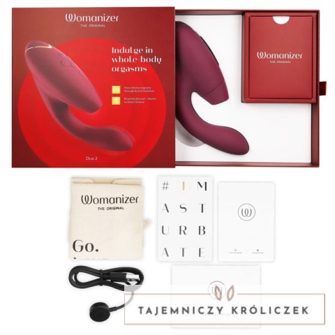 Womanizer Duo 2 Bordeaux - Zaawansowany Stymulator Powietrzno-Wibracyjny IPX7 WOMANIZER