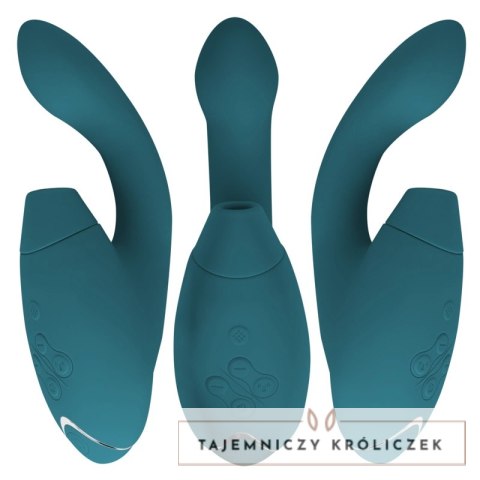Womanizer Duo 2 Niebieski Benzyna - Podwojny stymulator z technologią powietrzną WOMANIZER