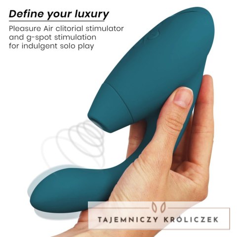 Womanizer Duo 2 Niebieski Benzyna - Podwojny stymulator z technologią powietrzną WOMANIZER