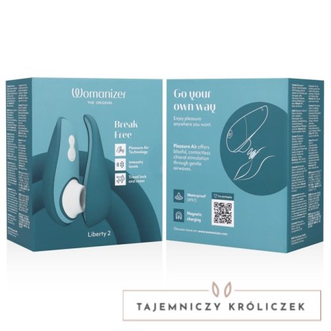 Womanizer Liberty 2 Air Pulse - kompaktowy model z falami powietrza, niebieski WOMANIZER