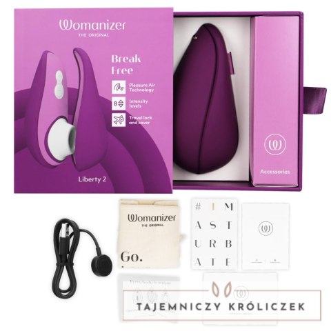 Womanizer Liberty 2 Violet - Kompaktowy model z falami ciśnieniowymi WOMANIZER