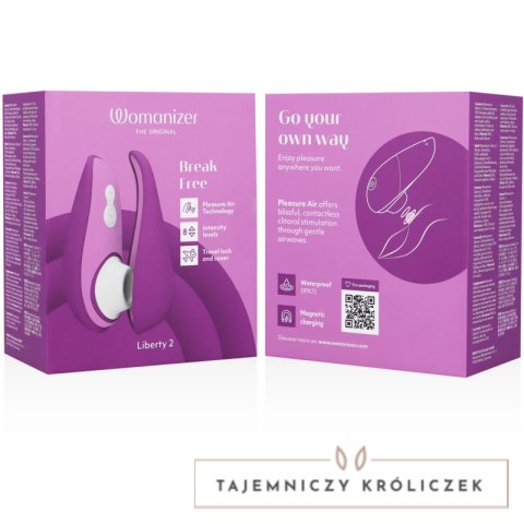 Womanizer Liberty 2 Violet - Kompaktowy model z falami ciśnieniowymi WOMANIZER