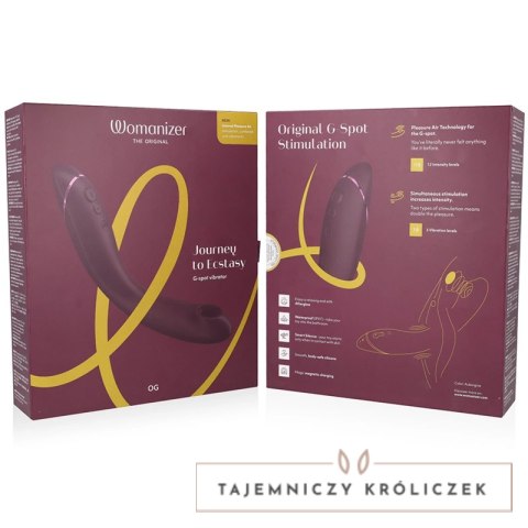 Womanizer OG G-Spot Bakłażan - Wibrujący stymulator z technologią powietrzną WOMANIZER