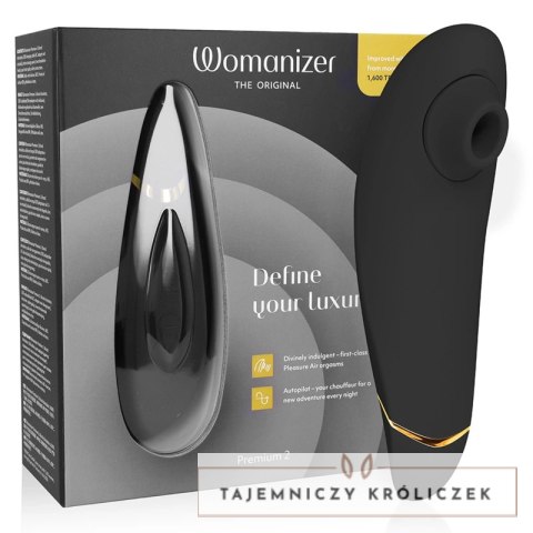Womanizer Premium 2 Czarny - Intuicyjny Stymulator Powietrzny, 14 Trybow WOMANIZER