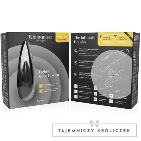 Womanizer Premium 2 Czarny - Intuicyjny Stymulator Powietrzny, 14 Trybow WOMANIZER