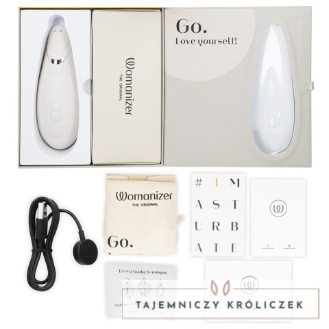 Womanizer Premium 2 - stymulator powietrzny, szary, 14 poziomow, IPX7 WOMANIZER