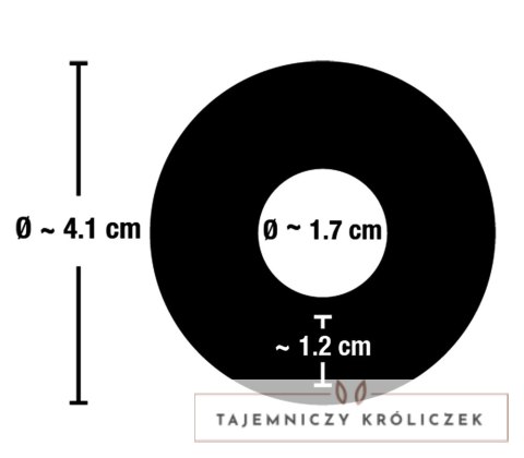 You2Toys Elastyczny pierścień wspierający TPE 4,1 cm czarny You2Toys