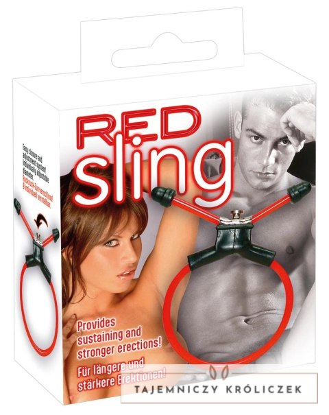 You2Toys Sling - regulowany pierścień anatomiczny, czarny PVC You2Toys
