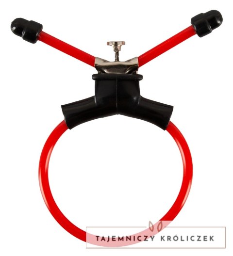 You2Toys Sling - regulowany pierścień anatomiczny, czarny PVC You2Toys