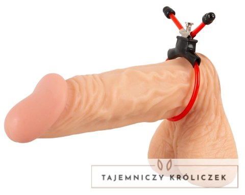 You2Toys Sling - regulowany pierścień anatomiczny, czarny PVC You2Toys