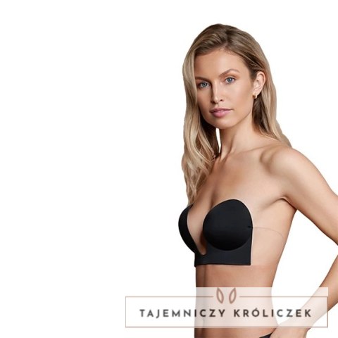 Bye Bra Seamless U-Style Bra C Czarny z odpinanymi skrzydełkami Bye Bra