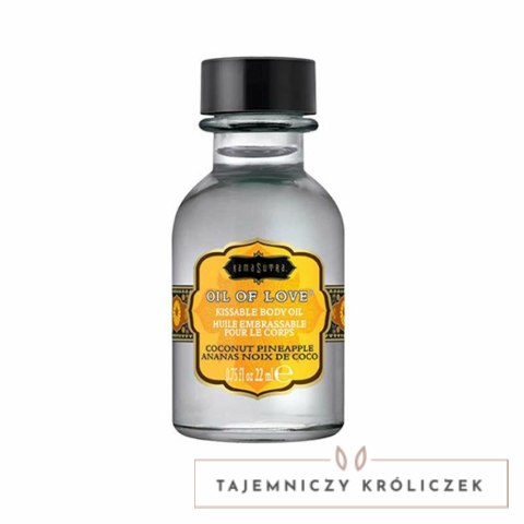 Kama Sutra Oil of Love Coconut Pineapple 22ml - olejek rozgrzewający o zapachu kokosa i ananasa KamaSutra