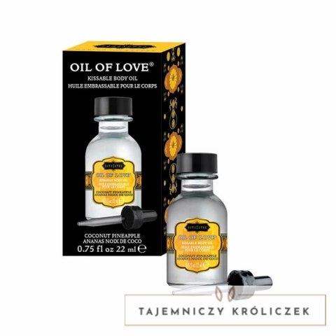 Kama Sutra Oil of Love Coconut Pineapple 22ml - olejek rozgrzewający o zapachu kokosa i ananasa KamaSutra