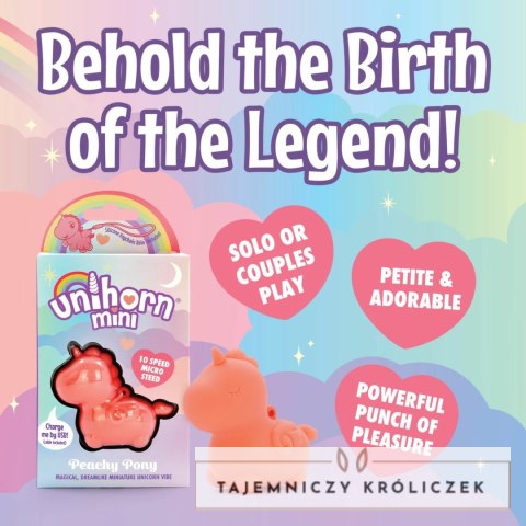 Unihorn Mini Peachy Pony - kompaktowy masażer wielofunkcyjny rożowy Creative Conceptions