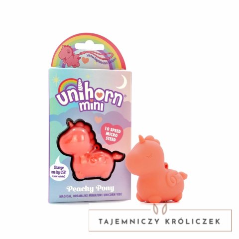 Unihorn Mini Peachy Pony - kompaktowy masażer wielofunkcyjny rożowy Creative Conceptions
