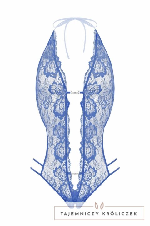 Body SoftLine Renee Magic Blue z ozdobnymi cyrkoniami i kokardkami S/M Christine