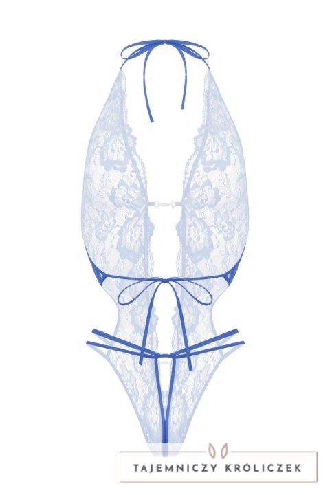 Body SoftLine Renee Magic Blue z ozdobnymi cyrkoniami i kokardkami S/M Christine