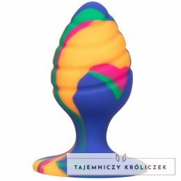 CalExotics Cheeky Medium Tie Dye - silikonowy korek z przyssawką 7,5 cm CALEXOTICS