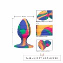 CalExotics Cheeky Medium Tie Dye - silikonowy korek z przyssawką 7,5 cm CALEXOTICS