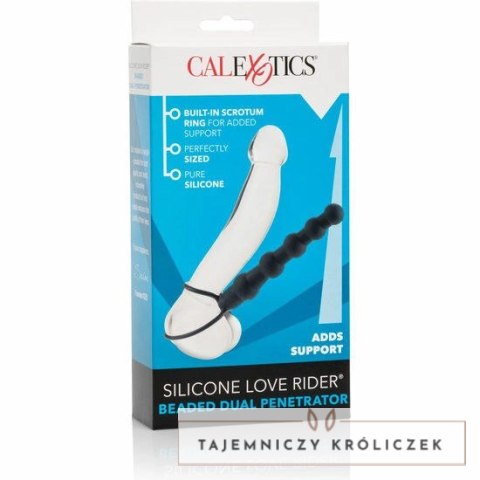 CalExotics Love Rider Beaded - silikonowy system z koralikami, czarny, 14,5 cm CALEXOTICS