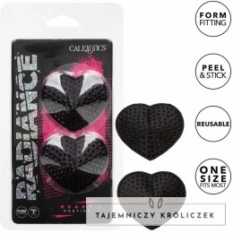 CalExotics Radiance osłony na biust, serca, wielokrotnego użytku, srebrne CALEXOTICS