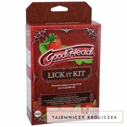 Doc Johnson GoodHead Zestaw Lick It Truskawkowy - Akcesoria do pielęgnacji ust Doc Johnson