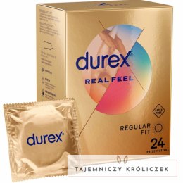 Durex RealFeel 24 szt. prezerwatywy bez lateksu, naturalny kontakt Durex