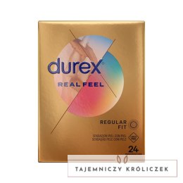 Durex RealFeel 24 szt. prezerwatywy bez lateksu, naturalny kontakt Durex