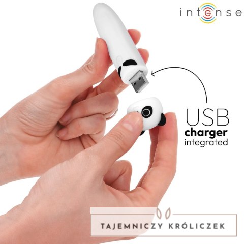 Intense POH Panda - mini urządzenie wibrujące, USB, silikon, 10 cm INTENSE