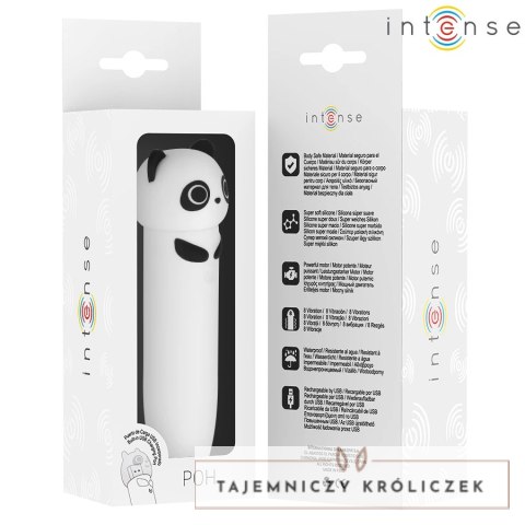 Intense POH Panda - mini urządzenie wibrujące, USB, silikon, 10 cm INTENSE