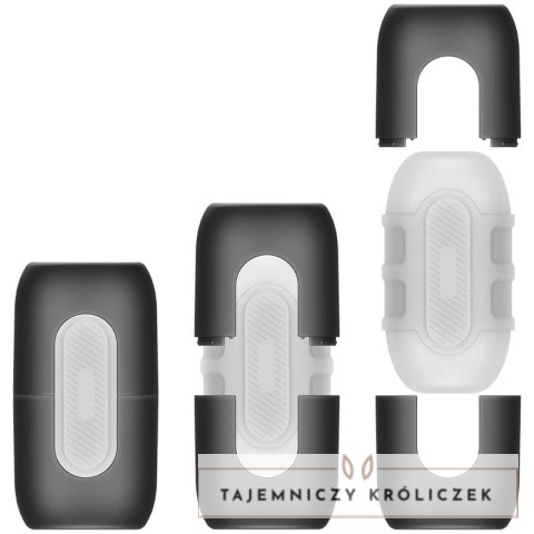 Jamyjob Turbo - Podwojna maszyna intymna z dwoma otworami TPE ABS JAMYJOB